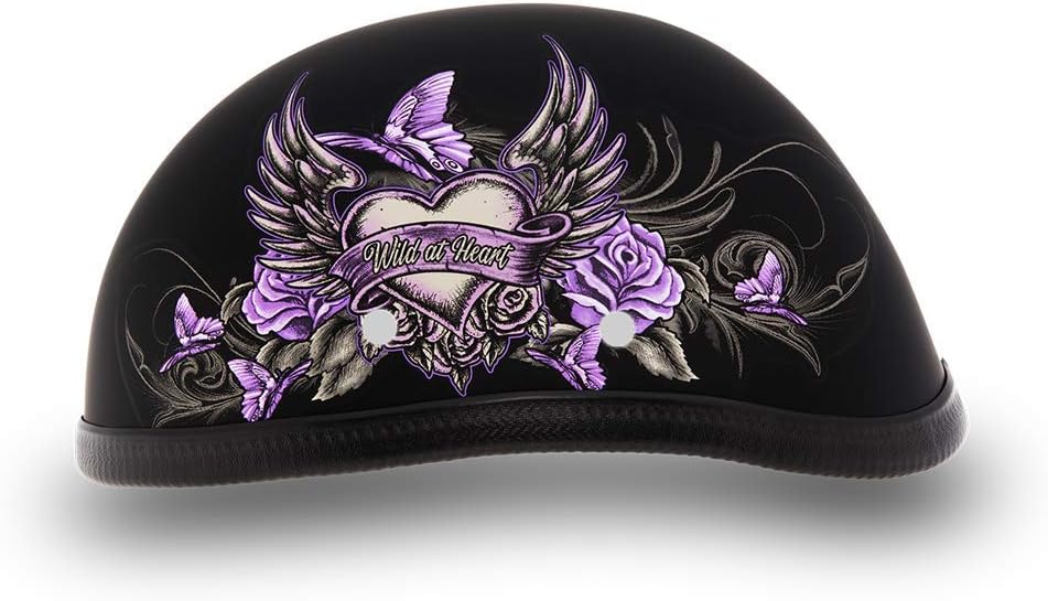 Daytona Helmets Graphics Bicycle Helmets for Men - Novelty Half Helmet with Breathable Liner - Retro Skull Cap – Eagle Headgear with Head Wrap