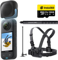 Insta360 X3 Snow Kit (New Version) - 360 Action Camera with 5.7K 360 Active HDR Video, 4K Single-Lens Camera, Waterproof, FlowState Stabilization, 2.29' Touchscreen, AI Editing, Wintersports