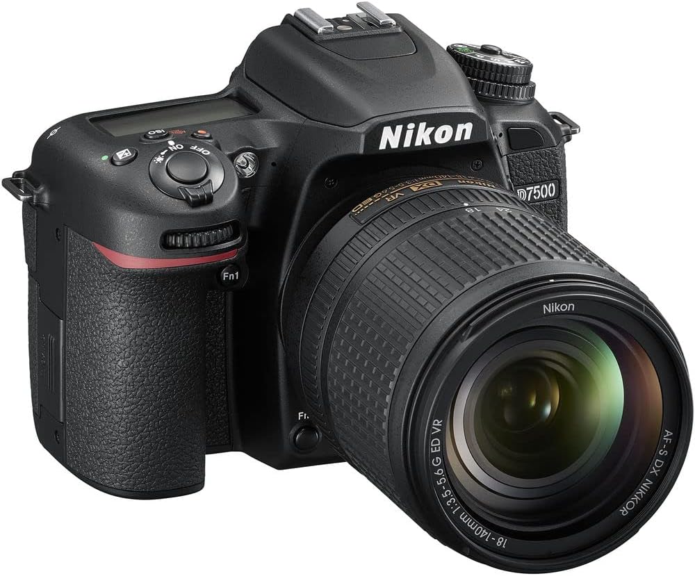 Nikon D7500 DSLR Camera - Bundle - with 18-140mm Lens (1582) + Color 6pcs Filter Set + 2X EN-EL15 Battery + 2X 64GB Cards + Case + Memory Card Wallet + 12 Inch Flexible Tripod + More