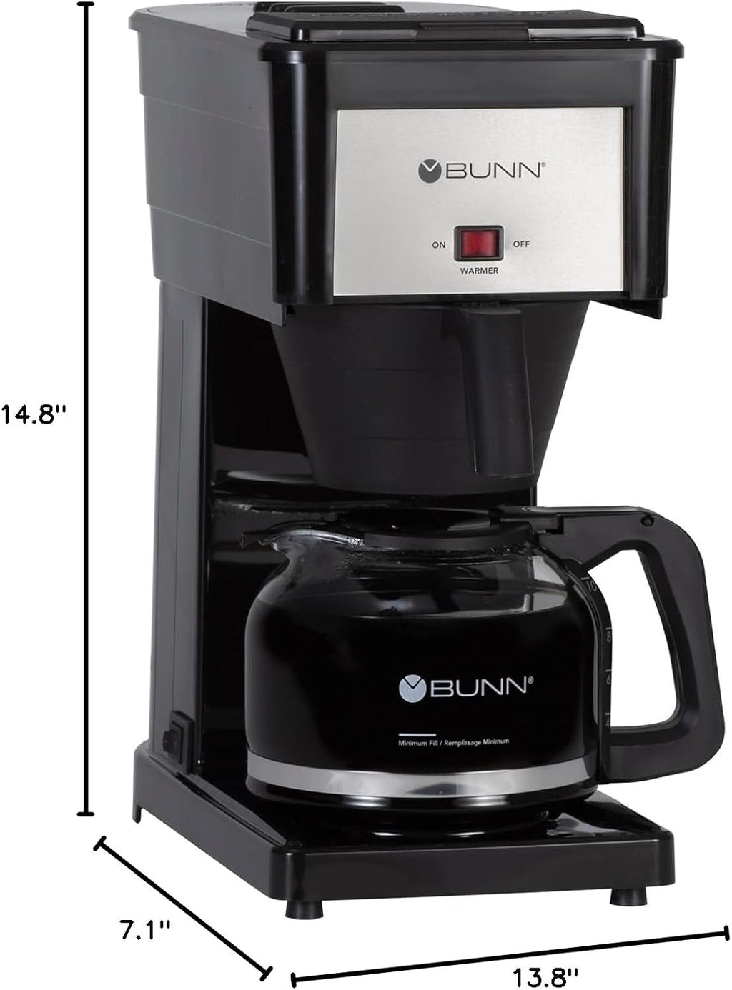 BUNN GRBD Velocity Brew High Altitude Original 10-Cup Home Brewer, Black