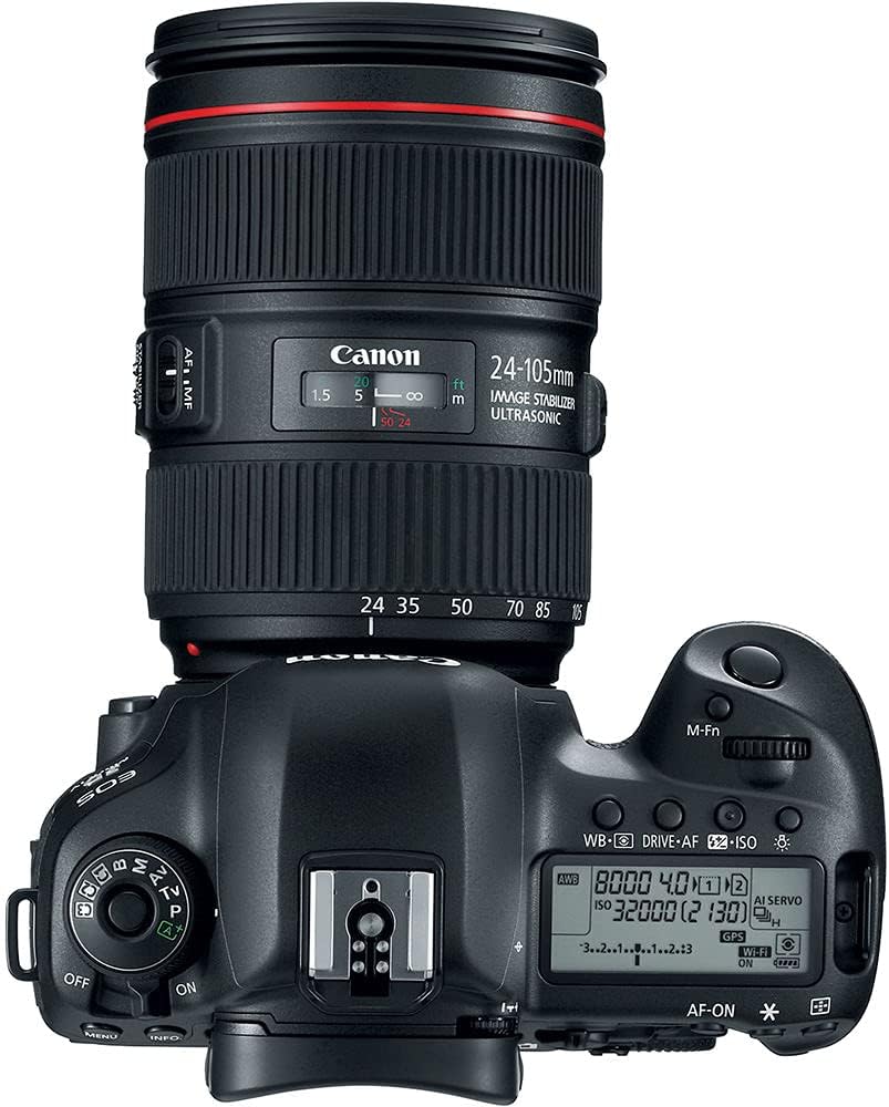 Canon EOS 5D Mark IV DSLR Camera with EF 24-105mm f/4L is II USM Lens | Full-Frame 30.4MP, 4K Video, Dual Pixel CMOS AF | Professional Photography Kit (1483C010) + Canon Shoulder Bag + 64GB Card