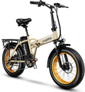 bluebiko 1000W Folding Electric Bike, 48V 20AH Large Removable Battery E Bike, 80 Miles Max Range, 20' Fat Tire Electric Bike for Adults, Adult Electric Bicycles for Commute Beach Snow