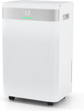 COSTWAY 54 Pints Dehumidifier for Basement, 4500 Sq.Ft Dehumidifier with 3 Modes, LED Display, 3-Color Indicator Light, 24H Timer, Child Lock, Drain Hose & Auto Defrost for Bathroom Bedroom