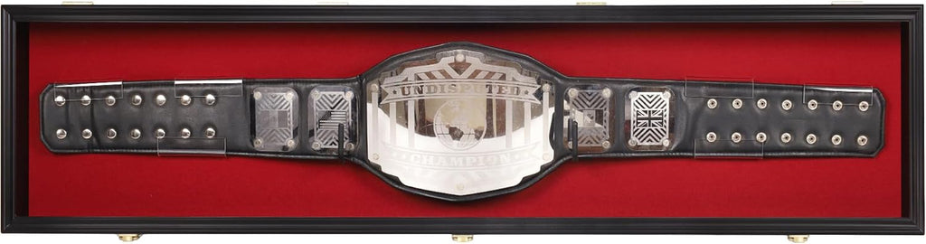 54' Wrestling Championship Belt Display Case Boxing Belt Wall Mount Display Case Shotgun Cabinet Shadow Box W/98% UV Acrylic Door Lockable
