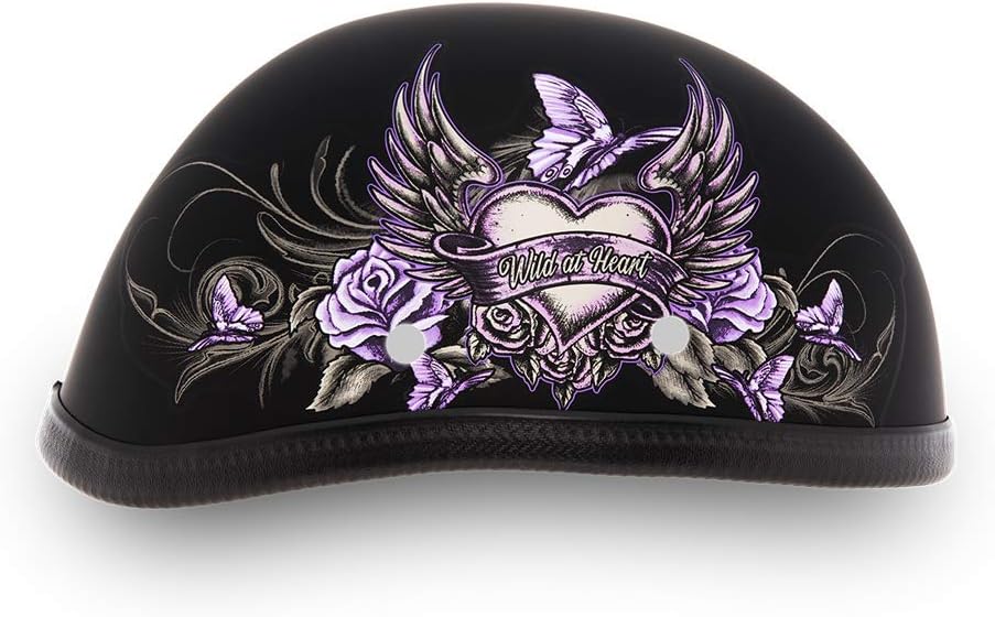Daytona Helmets Graphics Bicycle Helmets for Men - Novelty Half Helmet with Breathable Liner - Retro Skull Cap – Eagle Headgear with Head Wrap