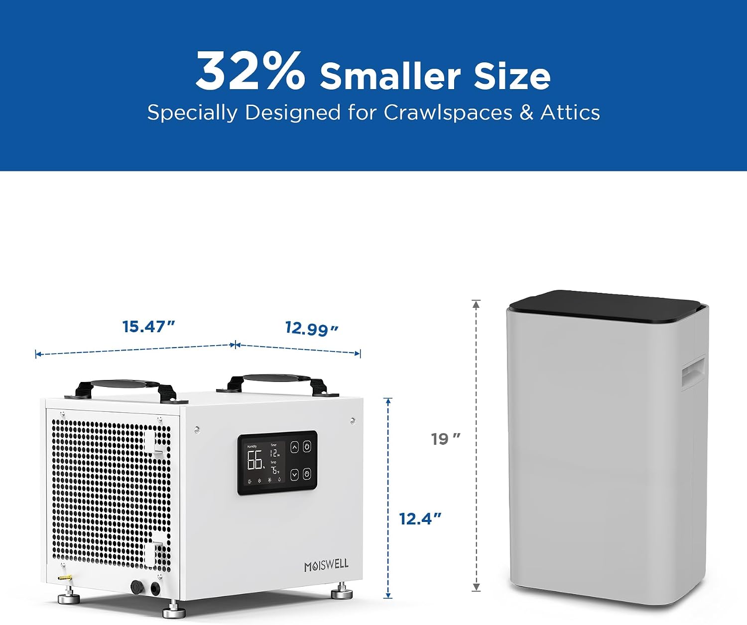 70 Pints Commercial Dehumidifier with Pump Portable Crawl Space Dehumidifier for Basement Energy Star Efficient Certified Compact Dehumidifiers for Home, Auto Defrost, Timer