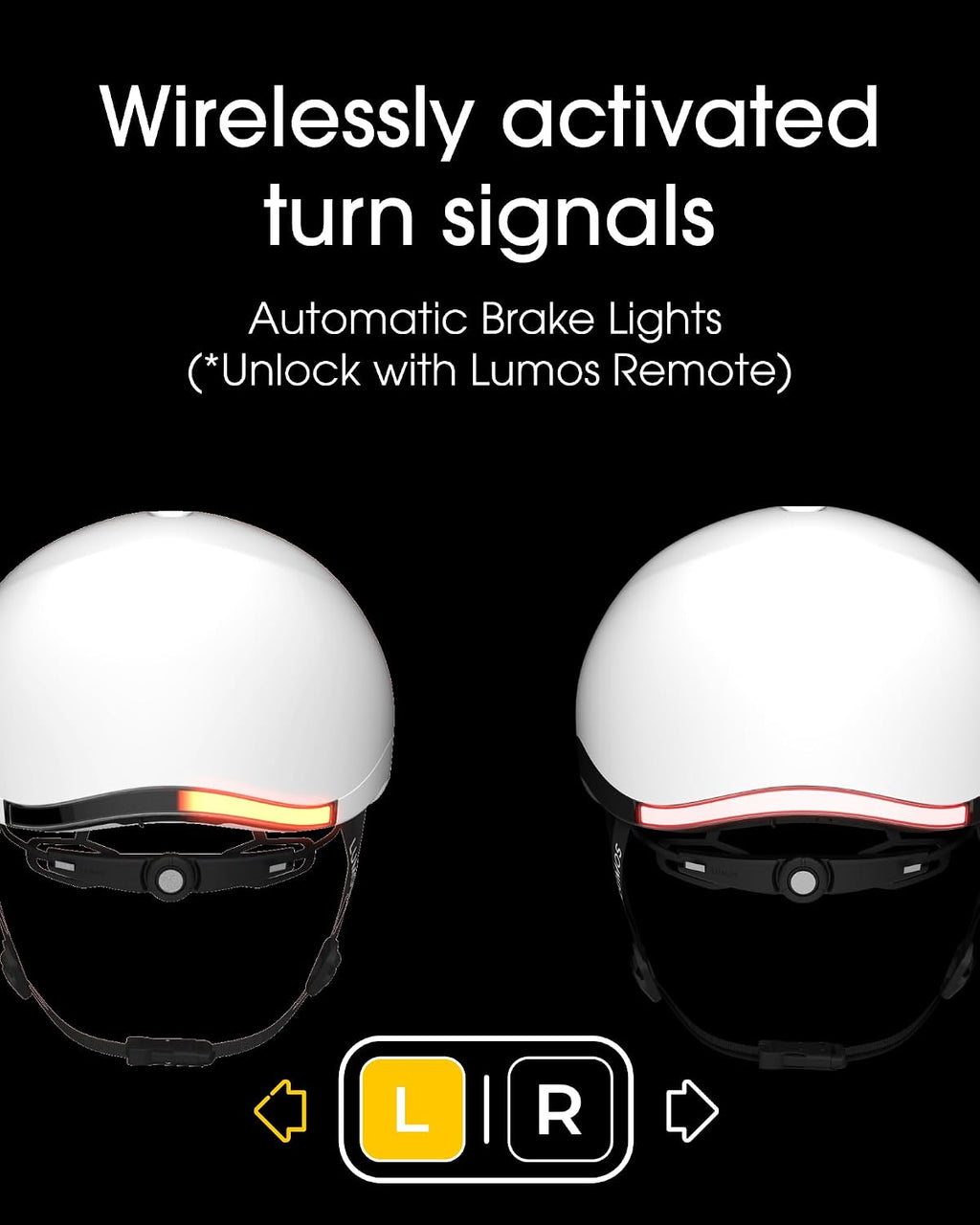 Lumos Nyxel Smart Bike Helmet, Customizable Front and Back LED Lights with Turn Signals, 360° Visibility App Controlled Comfortable & Lightweight Skateboard Urban Helmet for Adults, Men Women