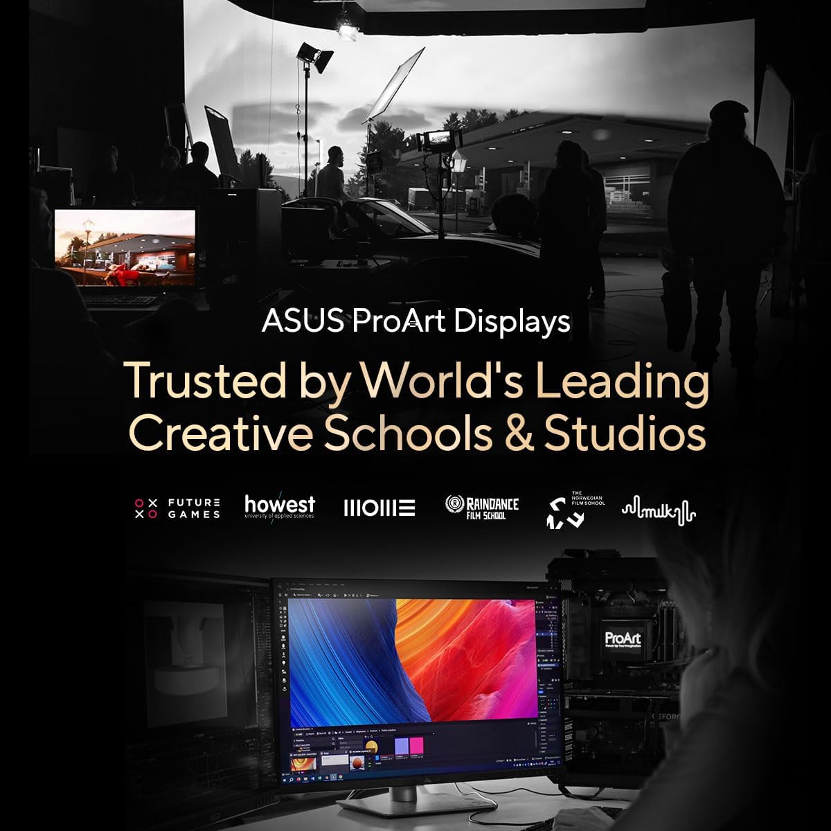 ASUS ProArt Display 32' 4K HDR QD-OLED Professional Monitor (PA32UCDM) - UHD, Ultra-Slim, 240Hz, 0.1ms, Auto Calibration, Dolby Vision, 99% DCI-P3, ΔE<1, Thunderbolt 4, Calman Ready, 3 yr Warranty