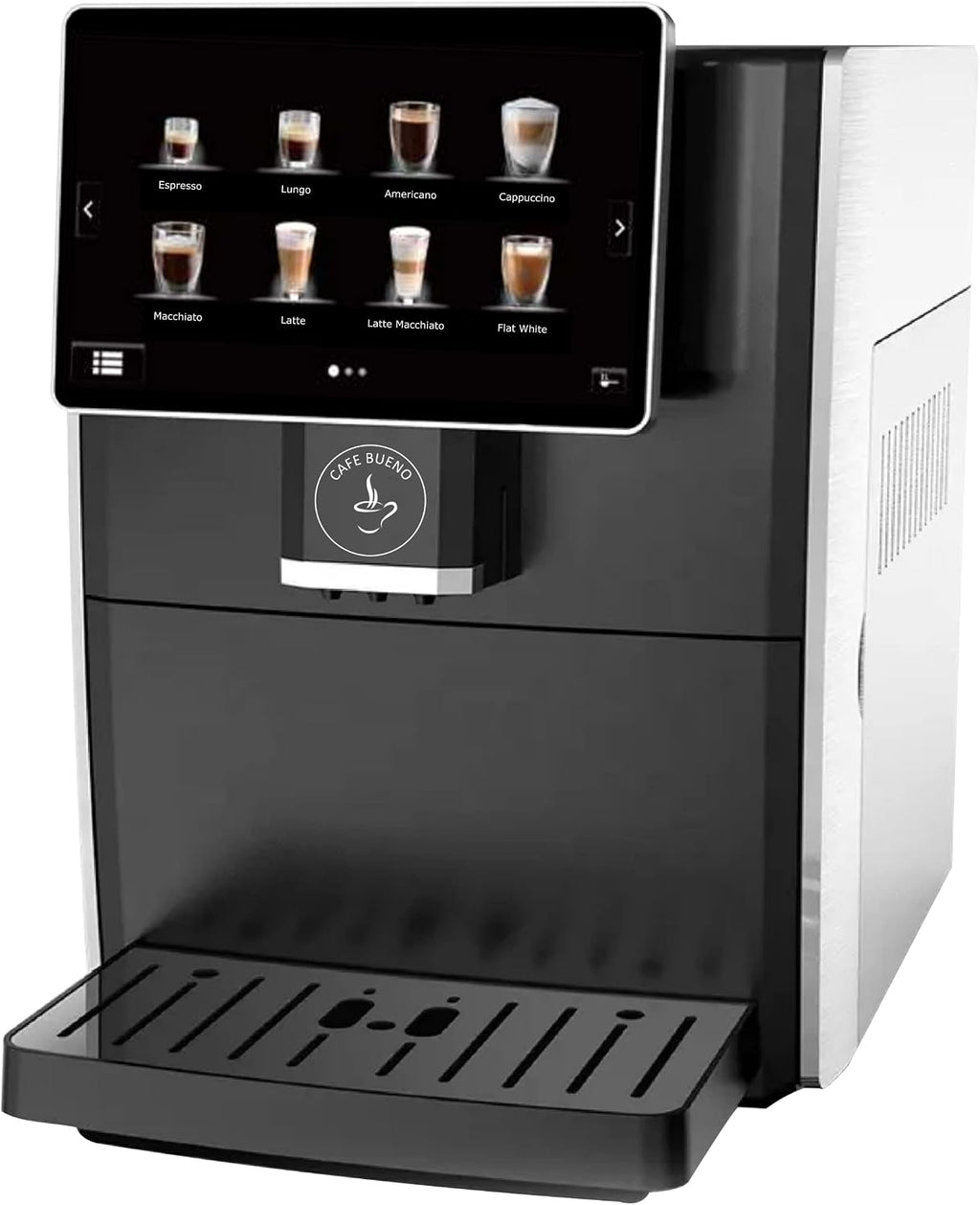Cafe Bueno Super Automatic Espresso Machine For Home - Coffee Machine With Grinder & Milk Frother For Latte, Cappuccino, Macchiato - Auto Wake & Sleep – All Milk Types