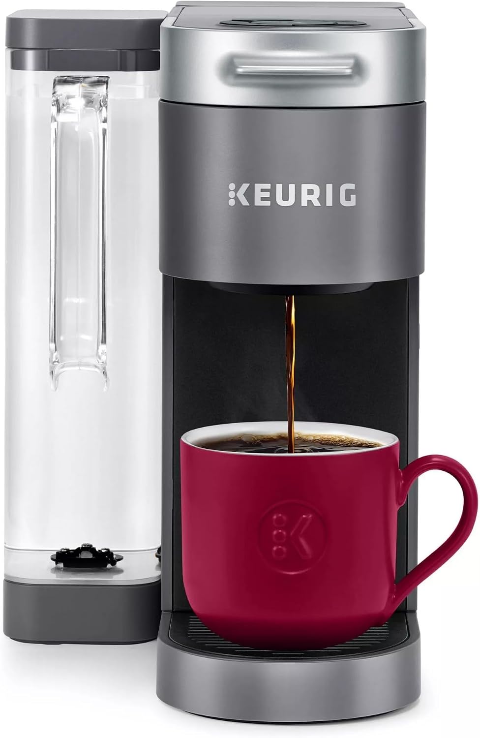 Keurig K-Supreme Single Serve K-Cup Pod Coffee Maker, MultiStream Technology, 4 Brew Sizes, 66oz Dual-Position Removable Reservoir, Gray (Renewed)