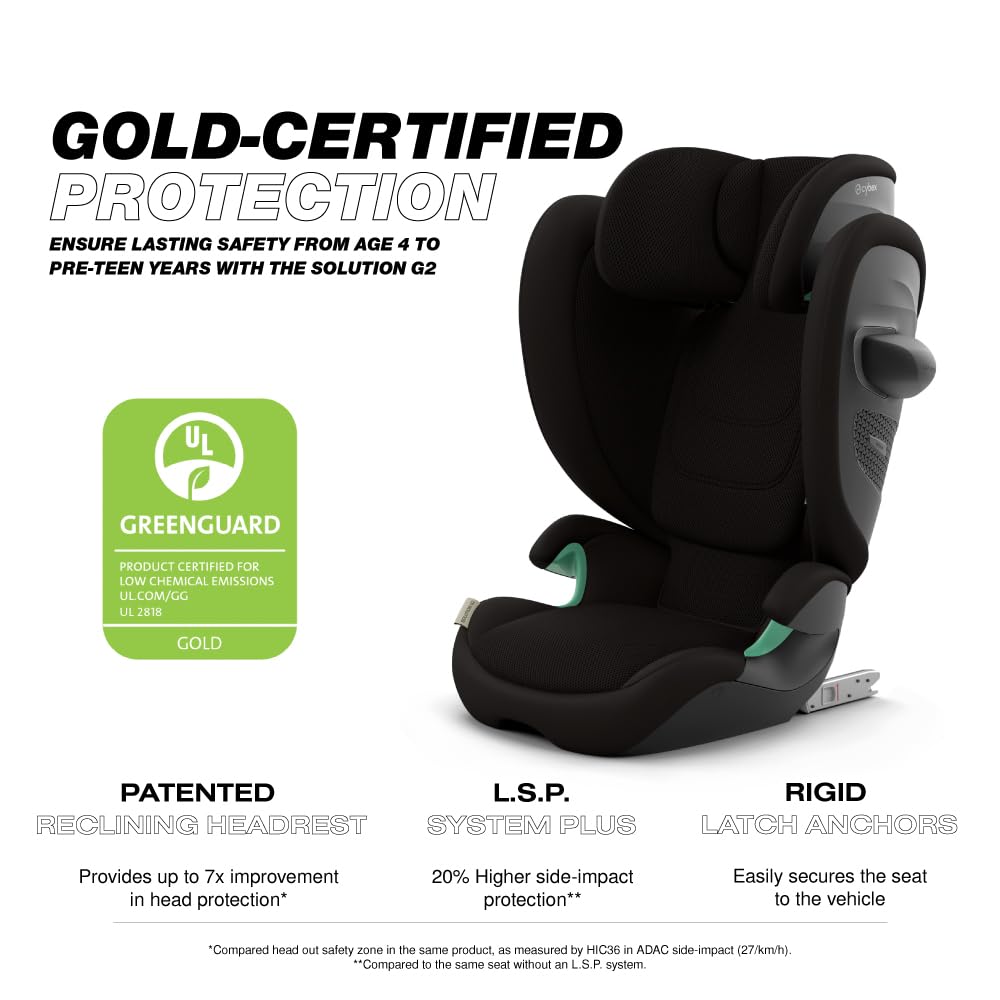 Solution G2 Folding Travel High-Back Booster - Moon Black
