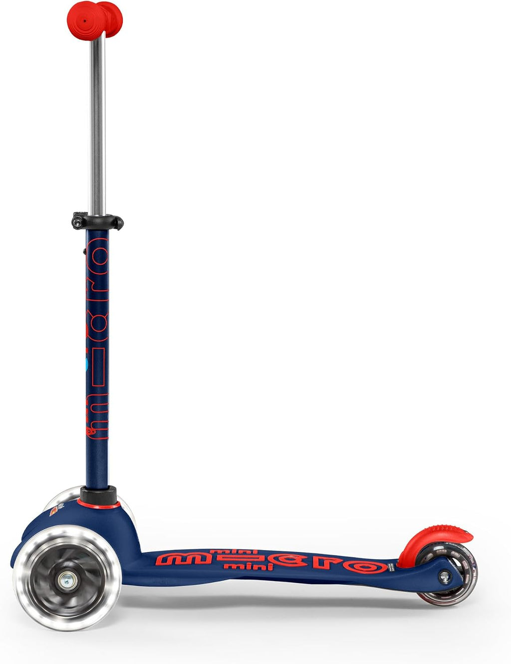 Micro Kickboard | Mini LED Kids Scooter for Ages 2-5 | Children up to 110 lbs | 3 Wheel Lean-to-Steer Design | Adjustable T Bar | Smooth Ride, Motion Activated PU LED Wheels | Swiss Design