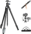NEEWER 60.4' Travel Tripod Carbon Fiber with Detachable 360° Ball Head, Lightweight Video Camera Stand with Metal Quick Flip Buckle, Arca Type QR Plate Compatible with PD, LT36