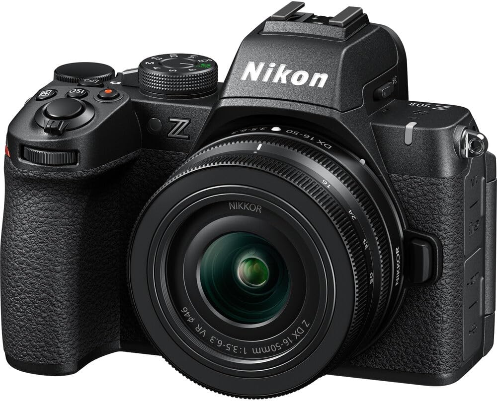 Nikon Z50II Mirrorless Camera 4K DX Body with 2 Lens Kit 16-50mm + 50-250mm VR 1788 | Official Nikon USA Partner Model | Bundle with Deco Gear Backpack +LED + 2 Pack 64GB Memory Cards & Accessories