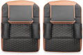 Owleys Car Seat Organizer Backseat Back Organizers & Storage Of Automotive Seatback Toy Organization For Kids Black Brown Tan 2 pc