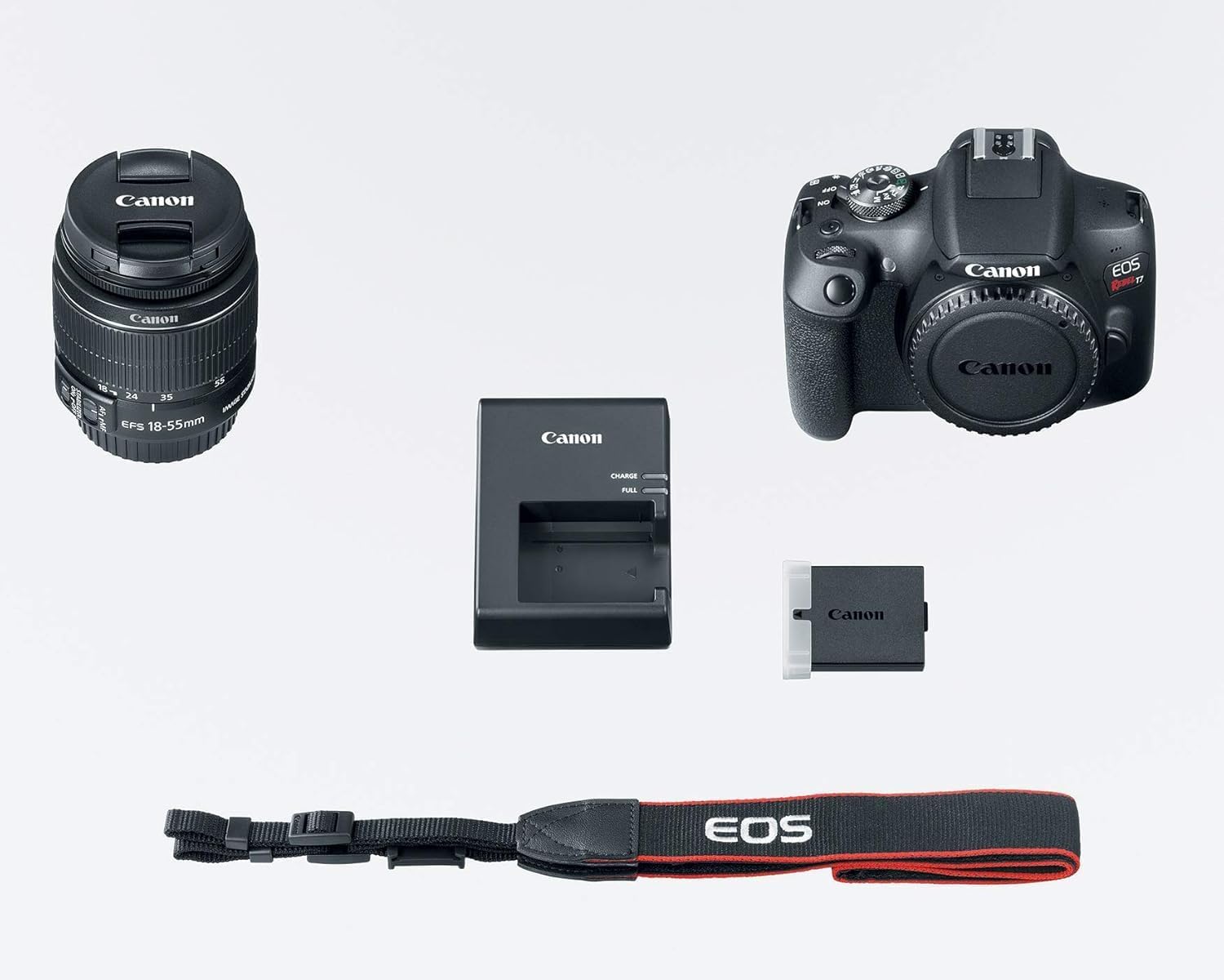 Canon EOS Rebel T7 DSLR Camera with 18-55mm Lens (Black) (Renewed)