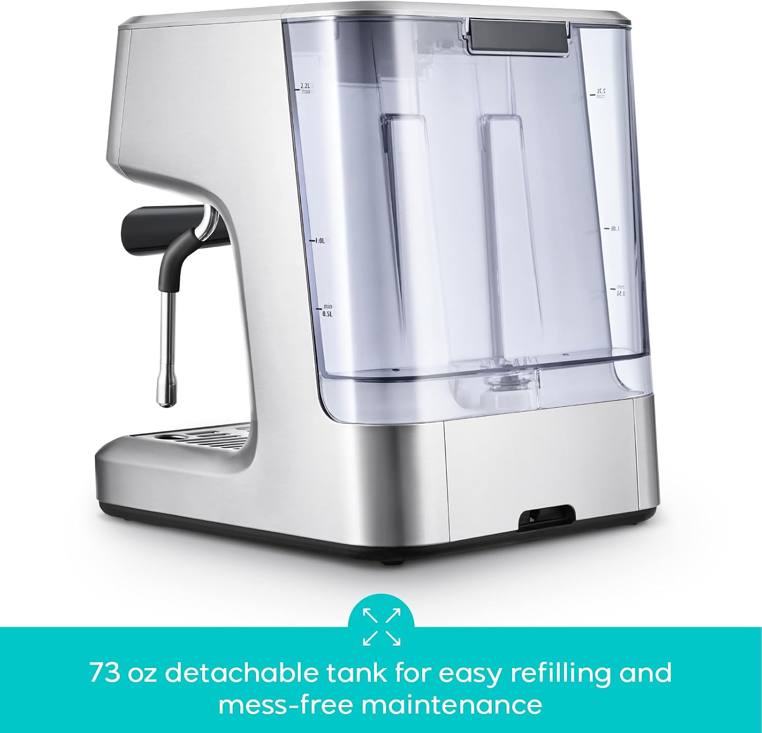 CASABREWS Ultra Espresso Machine with LCD Display, Espresso Maker with Powerful Milk Frother, Customizable Brewing Temperature, Provides Barista-Level Lattes and Cappuccinos, Gift for Men & Women