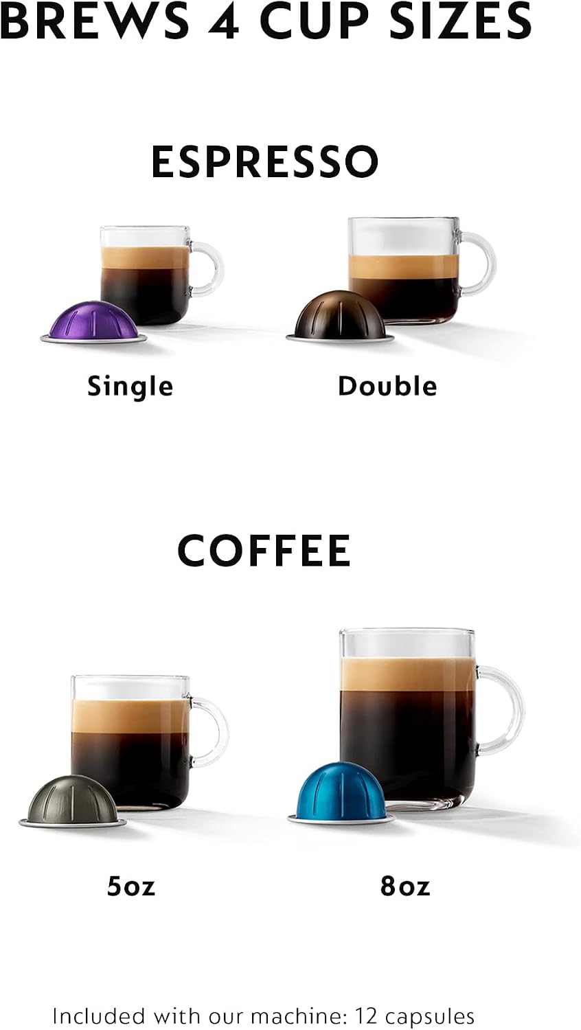 De'Longhi Nespresso Vertuo Plus Coffee and Espresso Maker by De'Longhi, Titan