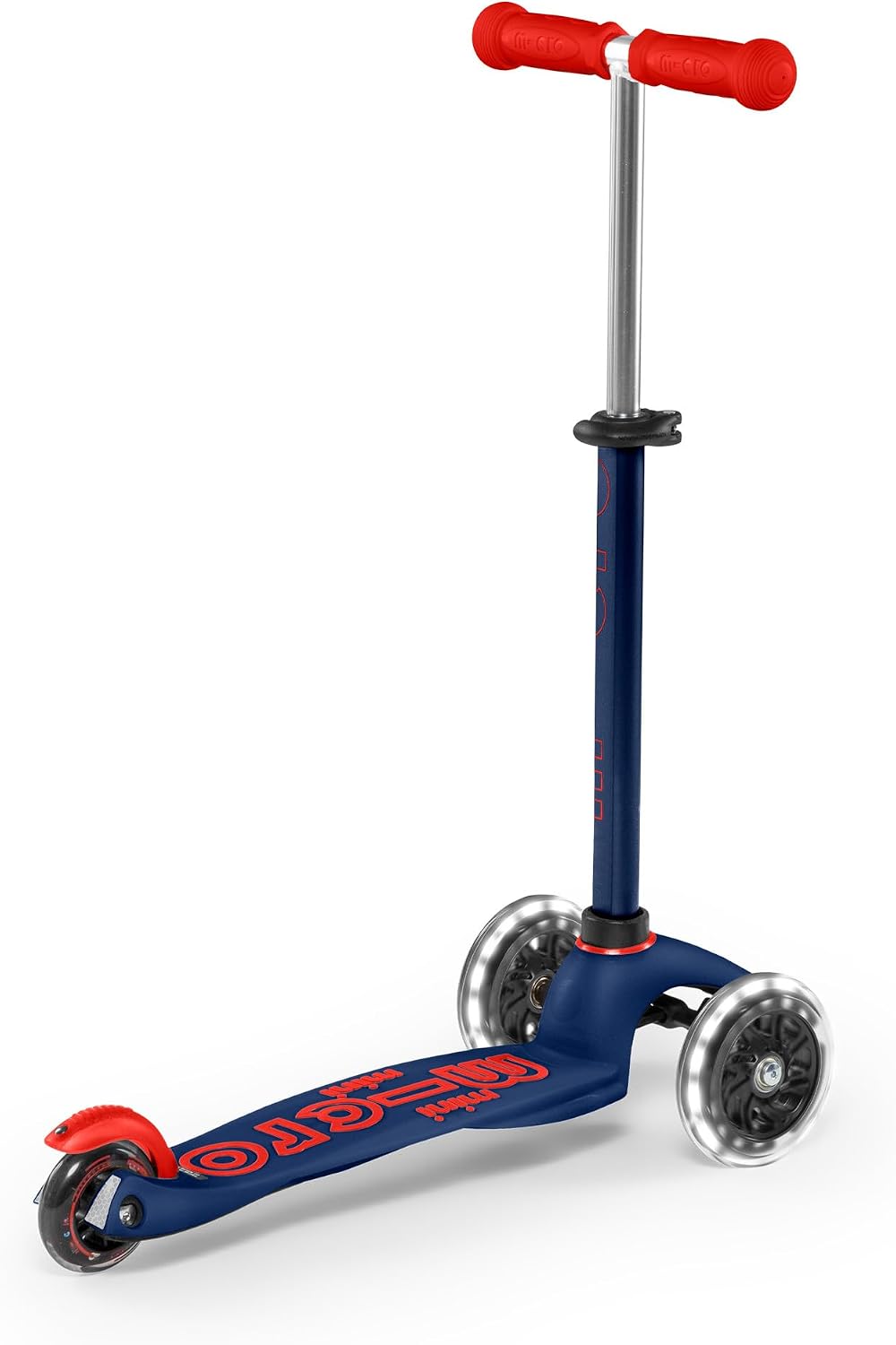 Micro Kickboard | Mini LED Kids Scooter for Ages 2-5 | Children up to 110 lbs | 3 Wheel Lean-to-Steer Design | Adjustable T Bar | Smooth Ride, Motion Activated PU LED Wheels | Swiss Design