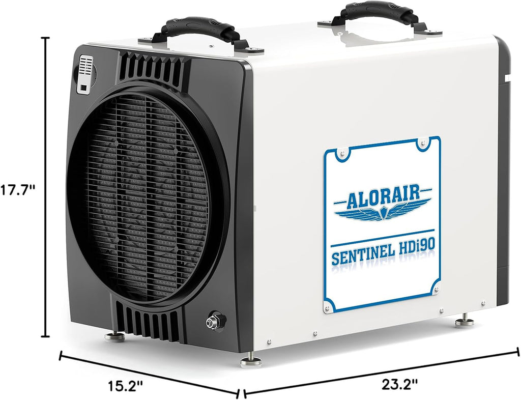ALORAIR Duct-able Version Basement/Crawl Space Dehumidifiers 198 PPD Commercial Industrial Dehumidifier with Pump and Drain Hose, Auto Defrosting
