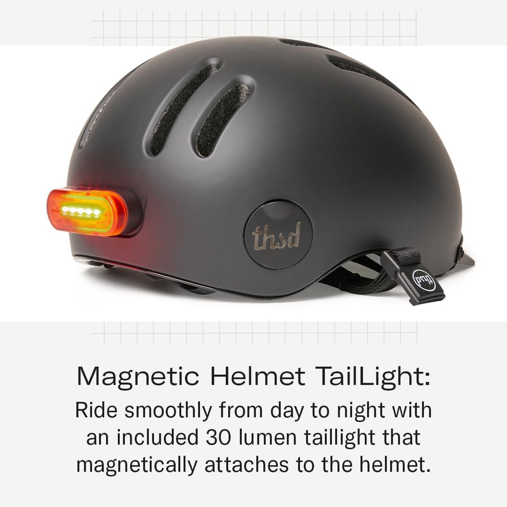Thousand Chapter MIPS Adult Bike Helmet - LED Tail Light, Cycling & Bicycle Safety Certified, Lightweight & Low Profile, Men & Women, Lockable PopLock