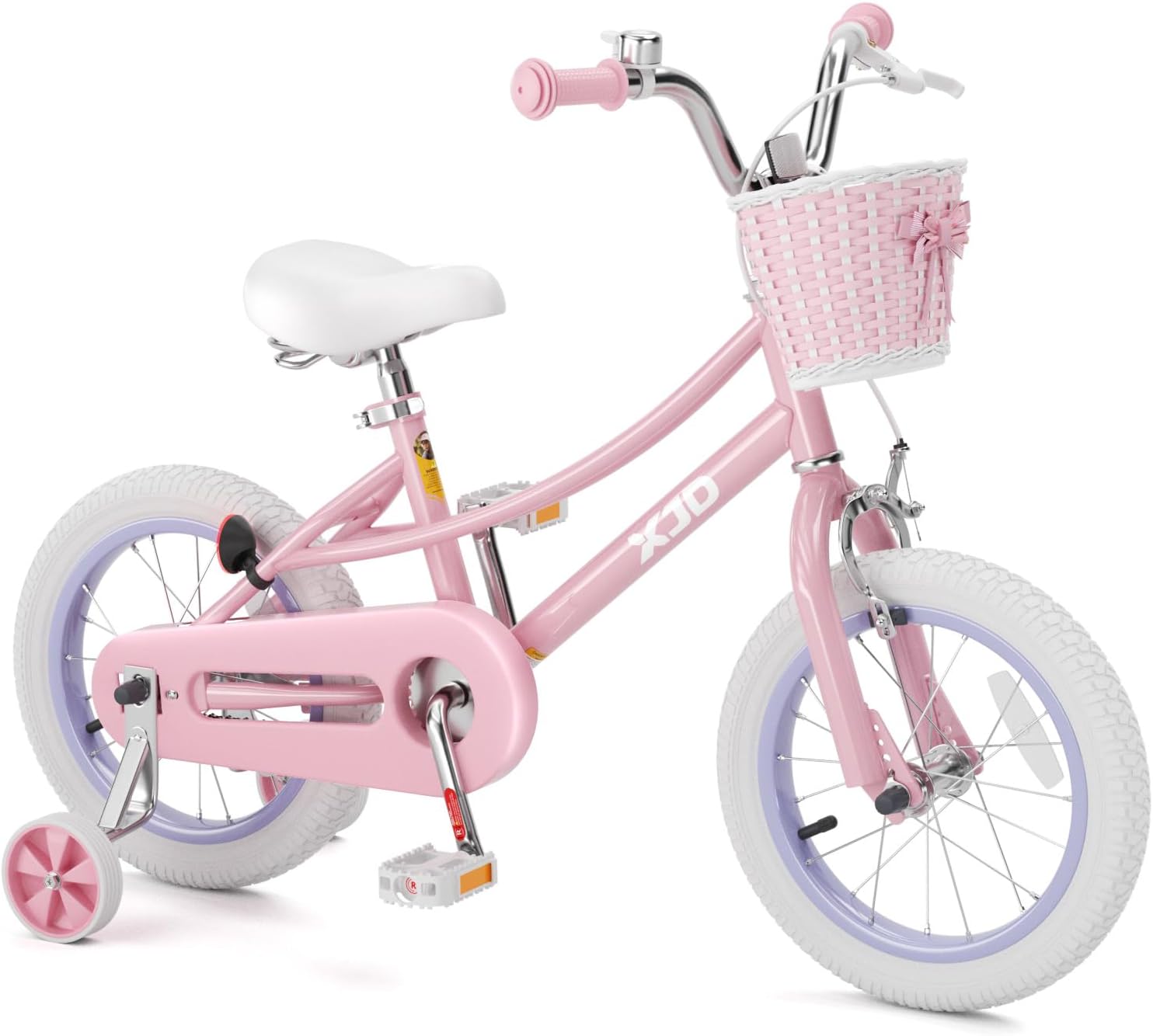 XJD Girls Bike for 2-12 Years Old Kids 12 14 16 20 Inch Toddler Bike,Retro Style Kids Bike with Training Wheels, 20 Inch Girl Bicycle with Kickstand