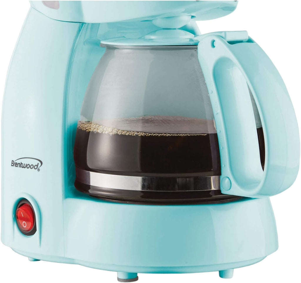 Brentwood TS-213BL 4 Cup Coffee Maker, Blue (Pack of 4)