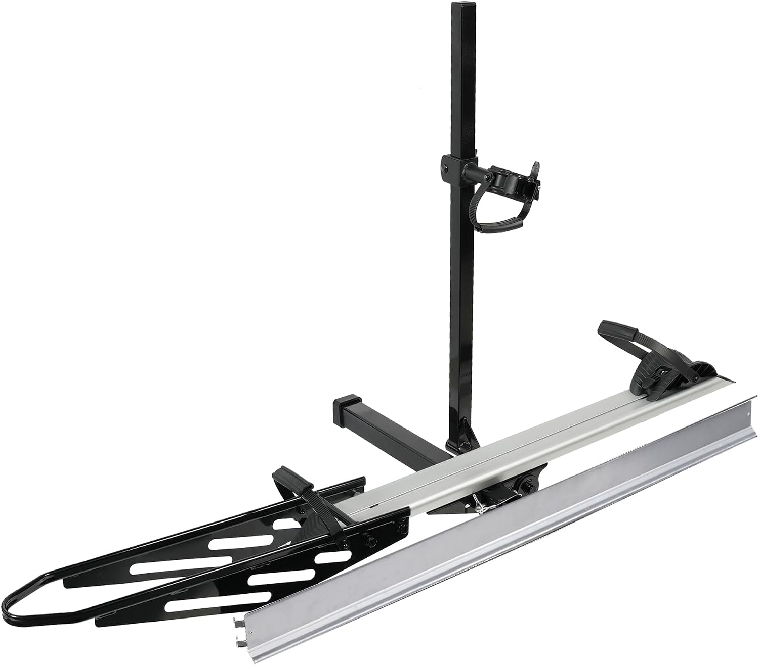 RokRack S One 1-Ebike Rack with Ramp, 100 lbs Capacity, Single Hitch Mount Electric Bike Rack, Fits up to 5' Fat Tire Width and 50' Wheelbase, Ebike Carrier Rack for 2' Receiver for Cars SUVs Vans RVs