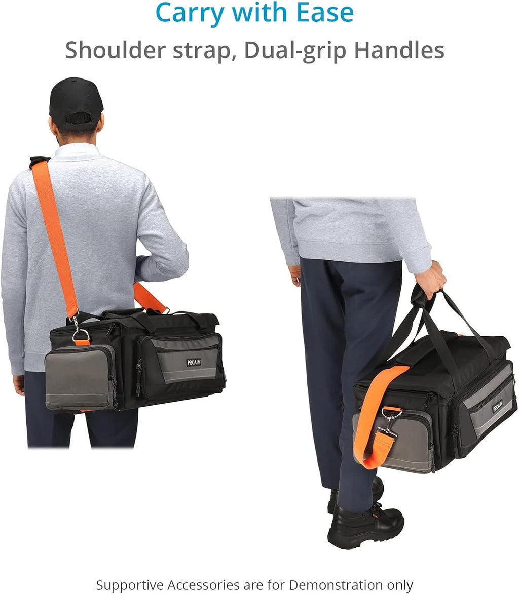 PROAIM Cine Cube Video Camera Production Bag for Photographers & Videographers. for Professional Camera Crews, Assistants, and Grips. (P-CBCC-02)