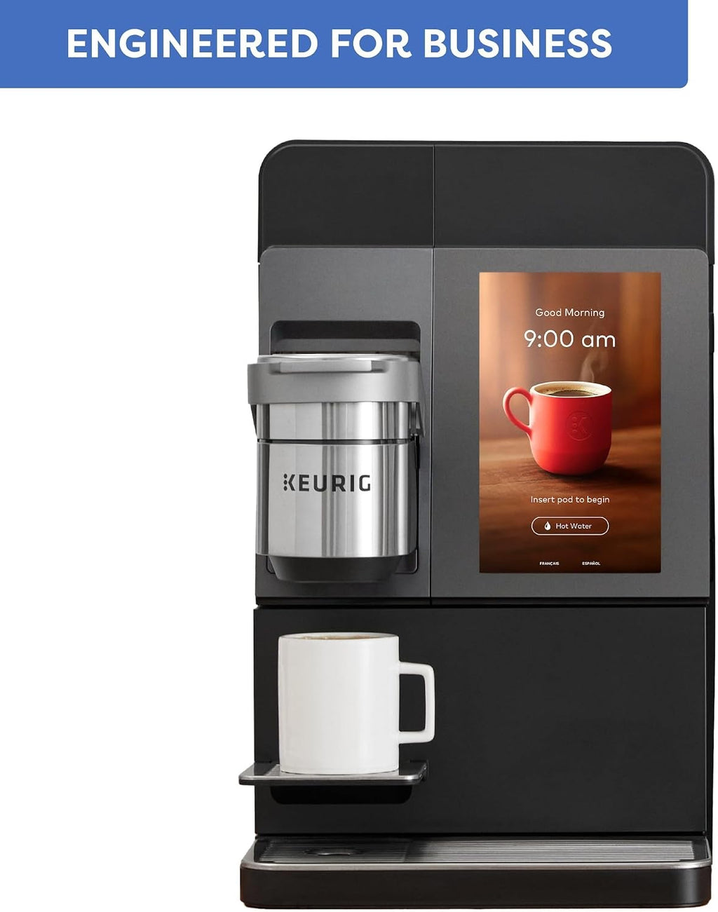 Keurig K-4500 Large Business Single Serve Coffee and Specialty Beverage Café System, Plumbed, Silver/Black