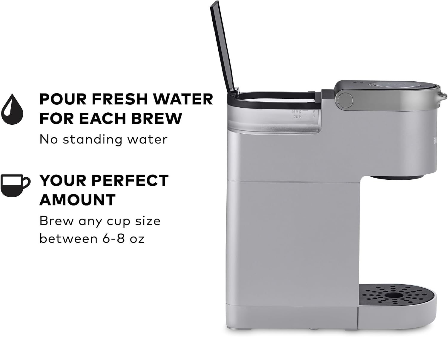 Keurig K-Suite Premium In-Room Hospitality Coffee Maker, Single Cup, Silver/Black