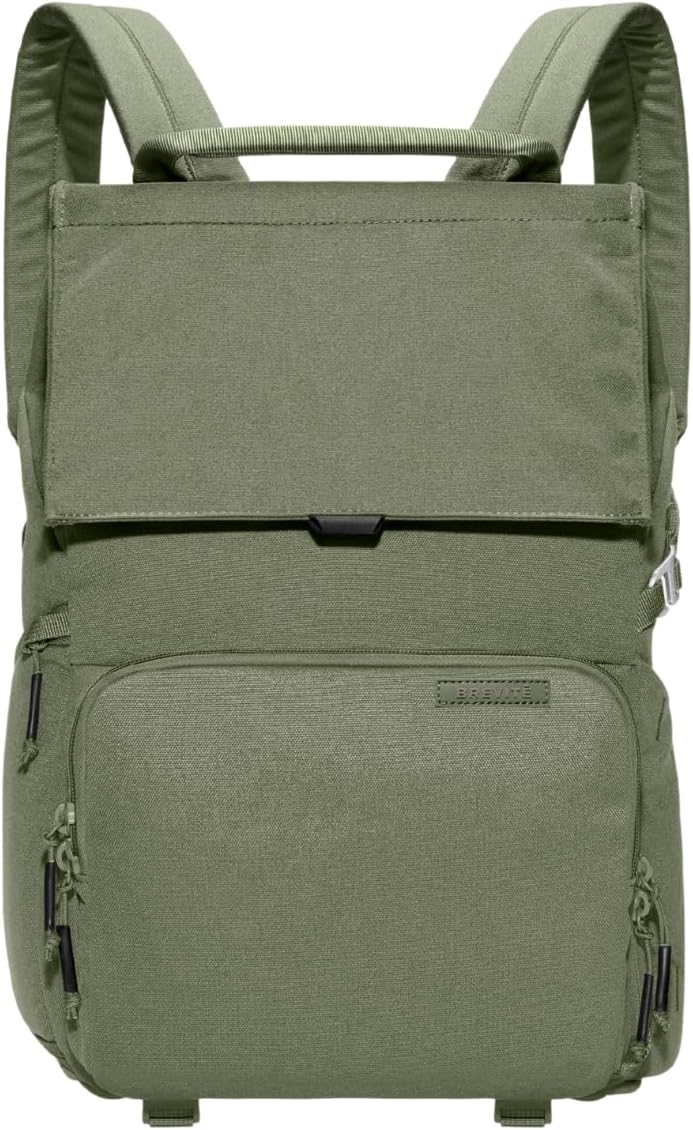 BREVITE - The Runner - Compact Camera Backpacks for Photographers - A Minimalist & Travel-friendly Photography Backpack Compatible With Both Laptop & DSLR Accessories 18L (Pine Green)