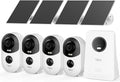 3K 4MP Security Cameras Outdoor Wireless, Solar Powered Cameras for Home Security, No Subscription, Smart Detection, Color Night Vision, 2-Way Talk, 2.4/5GHz WiFi, 32GB Local Storage