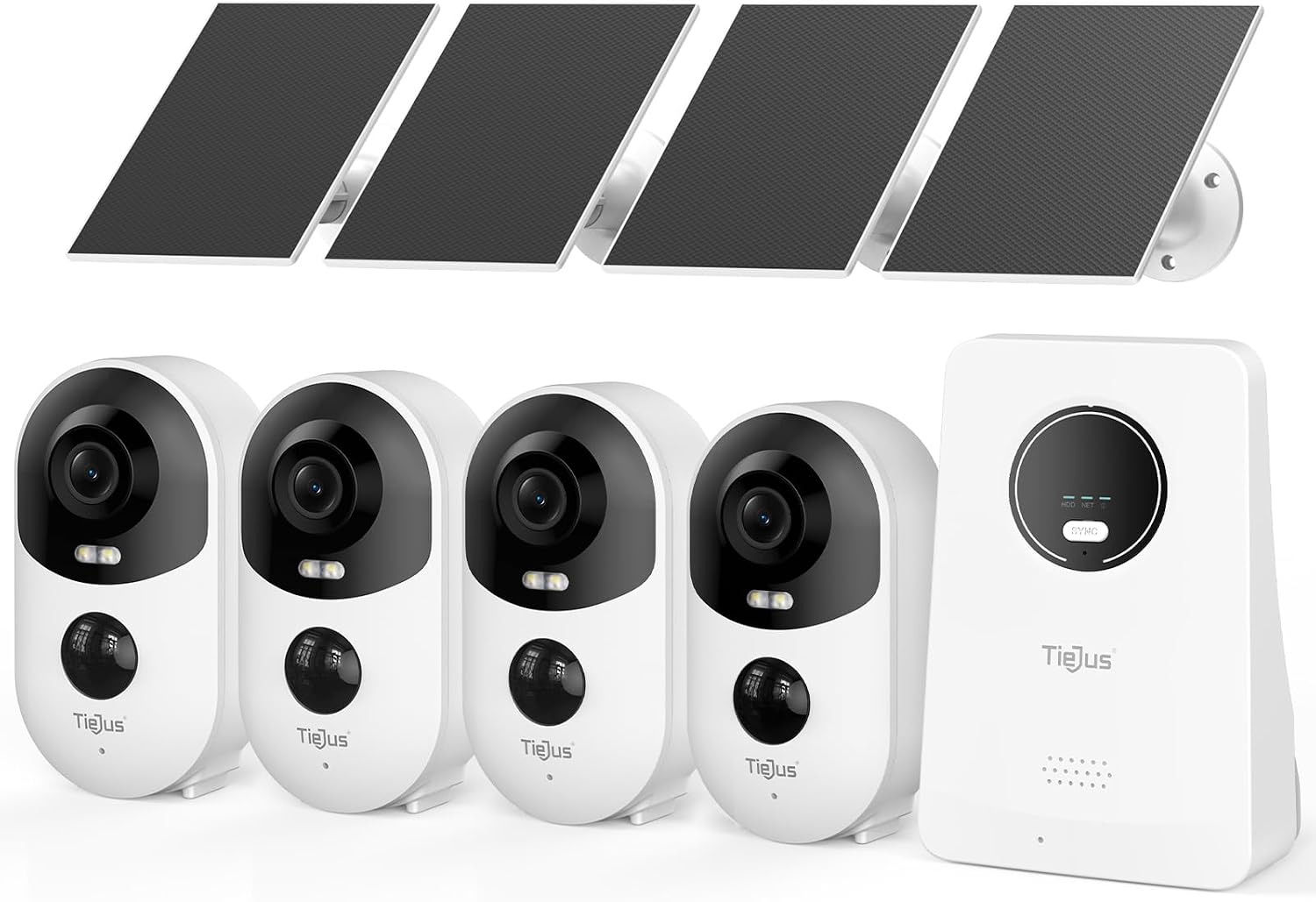 3K 4MP Security Cameras Outdoor Wireless, Solar Powered Cameras for Home Security, No Subscription, Smart Detection, Color Night Vision, 2-Way Talk, 2.4/5GHz WiFi, 32GB Local Storage