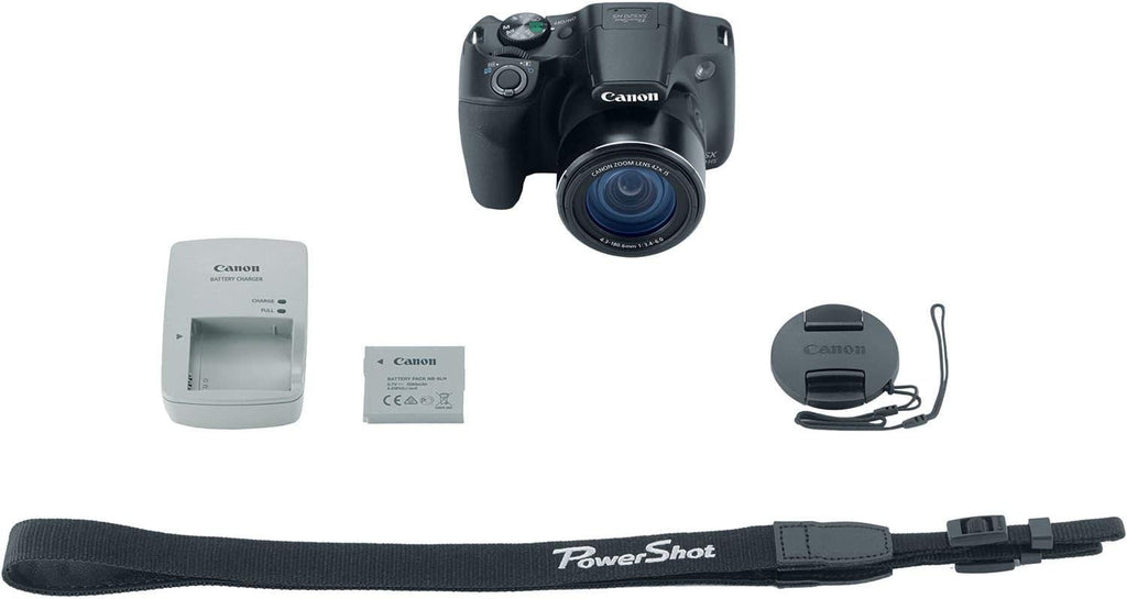Canon PowerShot SX520 16Digital Camera with 42x Optical Image Stabilized Zoom with 3-Inch LCD (Black), 7.00in. x 6.30in. x 5.20in. (Renewed)