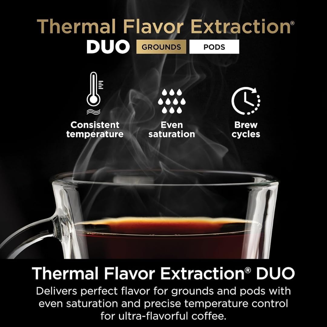 Ninja DualBrew Pro CFP101 Drip Coffee Maker – Hot & Iced, K-Cup Compatible, 3 Brew Styles, 60oz Reservoir – Black