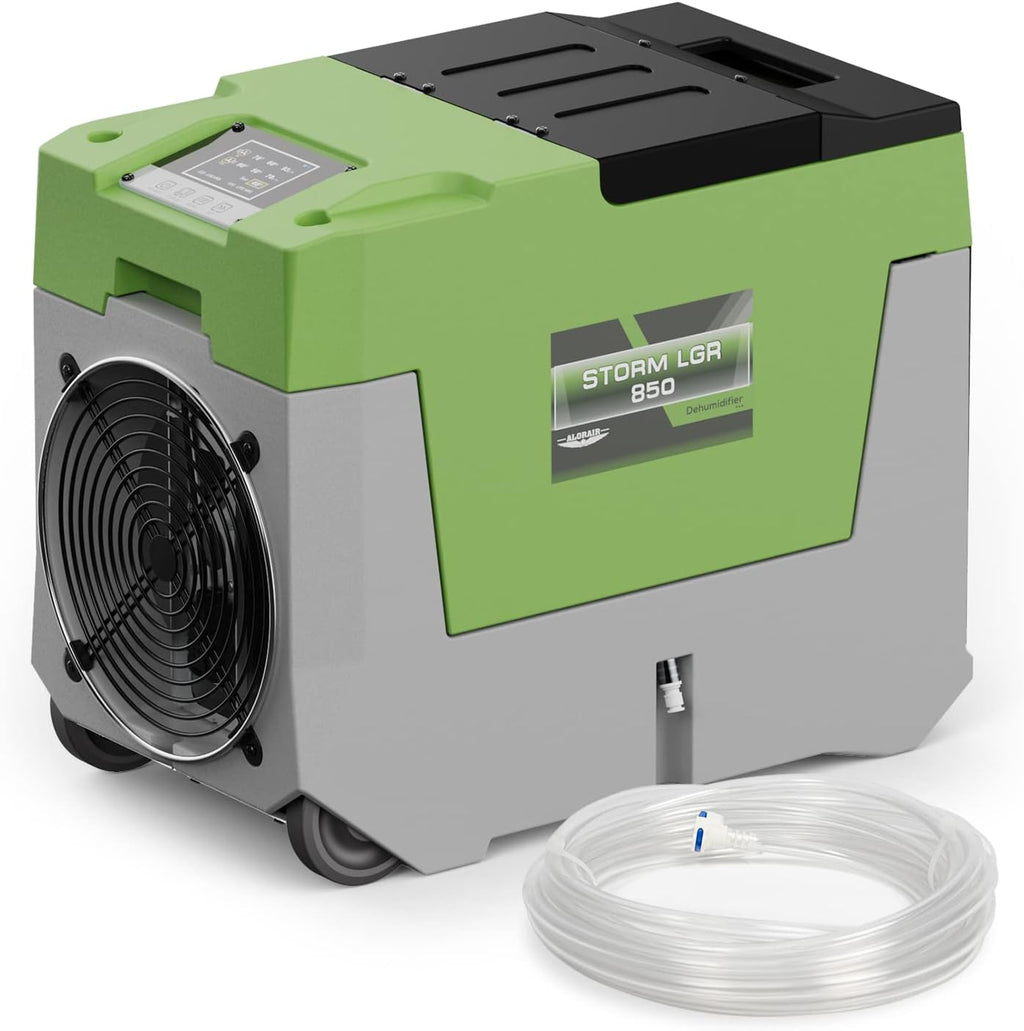 AlorAir 180 PPD Commercial Dehumidifier with Pump, 28 Gallons Heavy Duty Industrial Dehumidifiers Water Damage Restoration Dehumidifiers, Compact Design, for Homes Basements, Garages, and Crawl Space