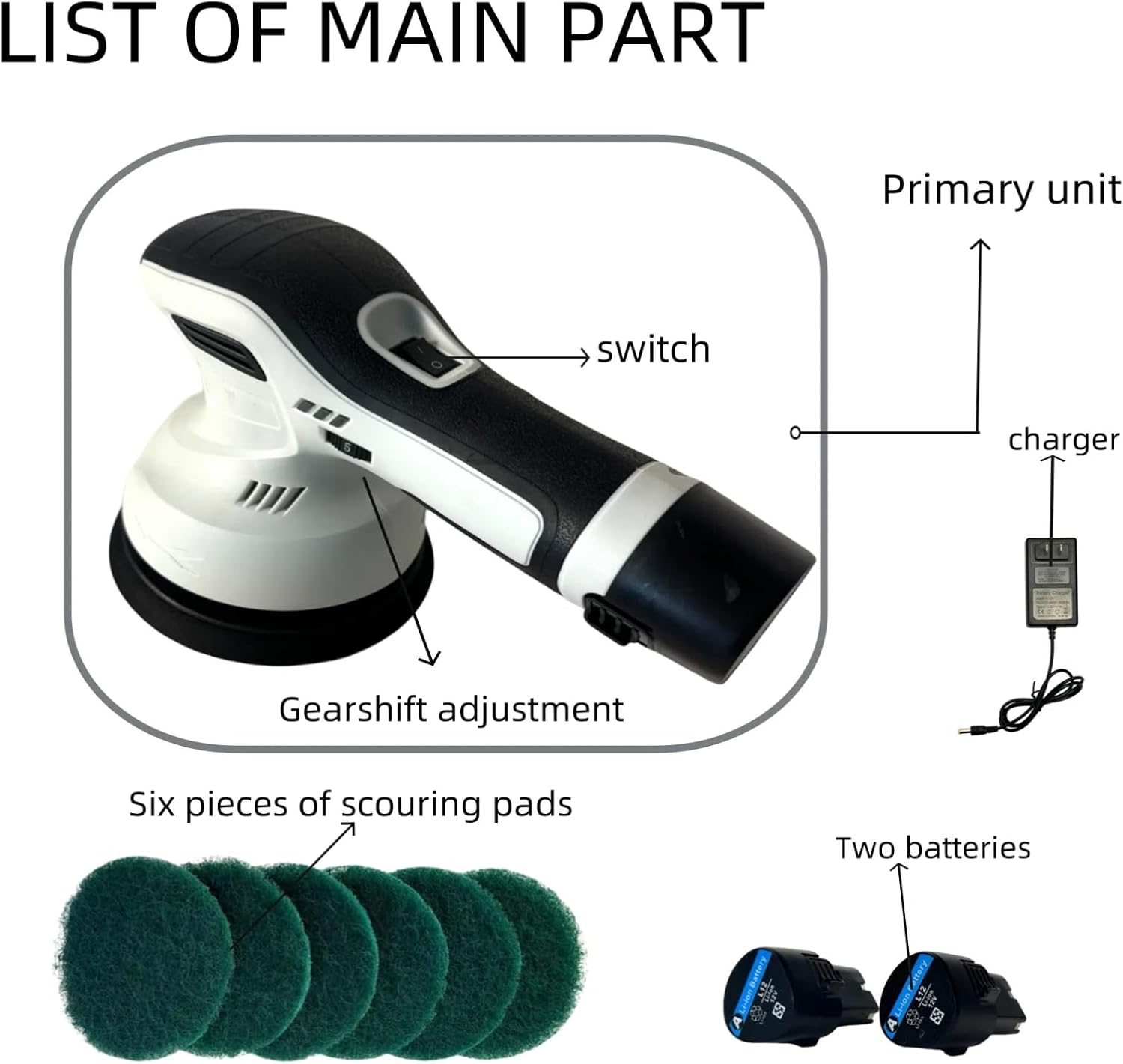 Electric Grill Brush BBQ Bristle-Free Electric Grill Cleaner Barbecue Cleaner Brushes with Replaceable Heads Grill Scrubber for Outdoor Grill - Suitable for All Kinds of Grill
