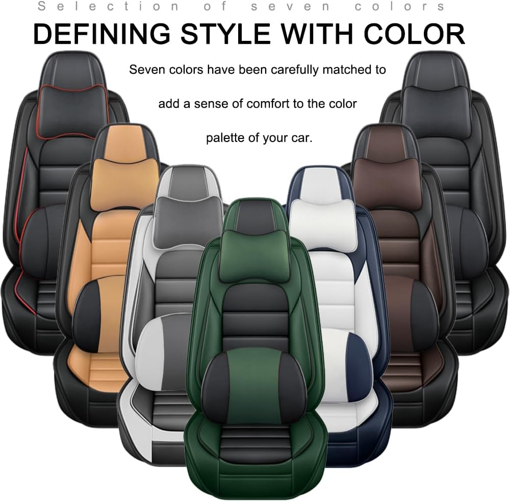 2 Seat Covers for Lexus UX 250h 2019-2024 Leather Car Seat Covers Waterproof Anti-Slip Soft Car Seat Protectors Premium Automotive Seat Covers with Airbag（Luxury,Classic Black）