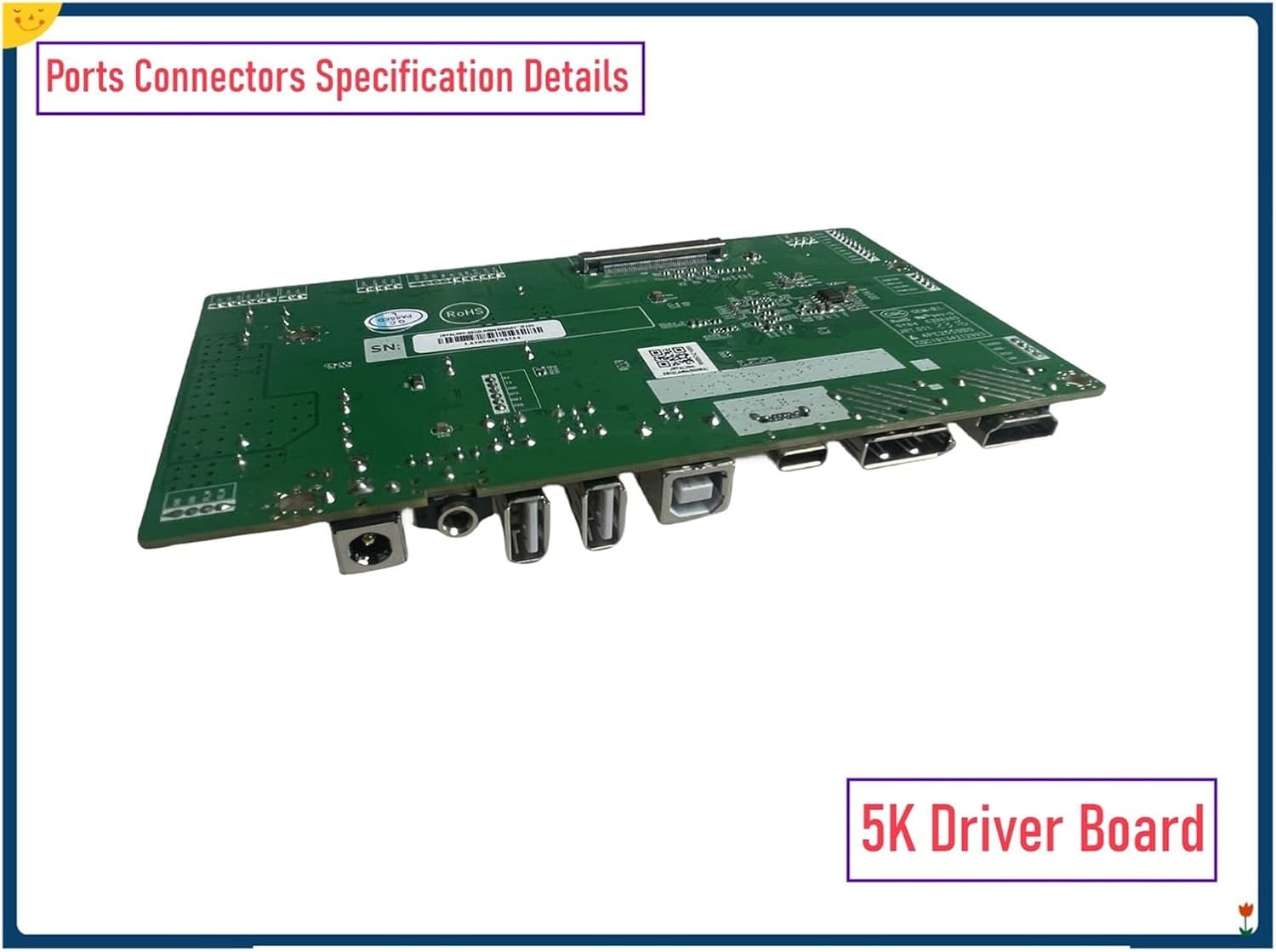 JRY-W9CUHD-AA1 5K Driver Board For 27 Inches A1419 A2115 LM270QQ1/QQ2 DIY External Monitor Display Screen DP1.4(LM270QQ1)