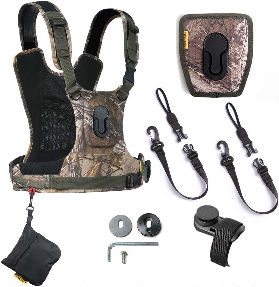Cotton Carrier CCS G3 Camera Harness System for Camera and Binoculars, Camo