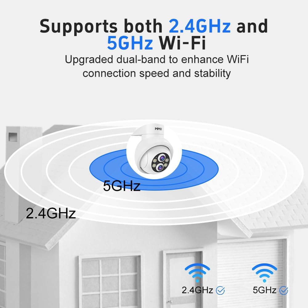 【Wireless Pro, 3K &10CH】5MP Security Cameras Wireless Outdoor with 10.1' LCD Monitor, 4PCS WiFi PTZ Security Cameras with 4K NVR for Home Surveillance,1TB HDD, Auto Track, 2-Way Audio,Motion Alert,5G