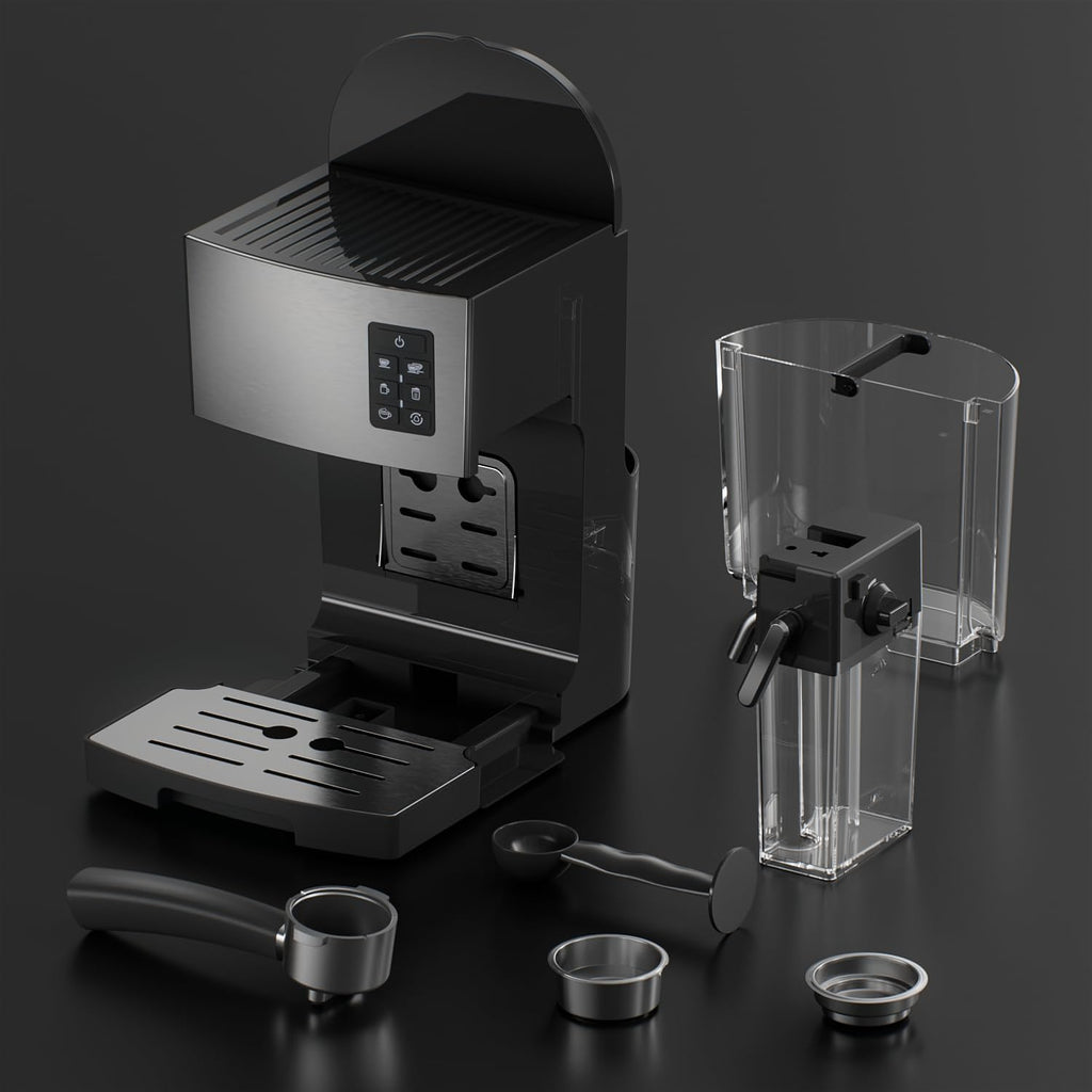Espresso Machine 20 Bar - Espresso & Coffee Maker with Automatic Milk Frother, Cappuccino Machine, Latte Maker for Home, office, 1250W