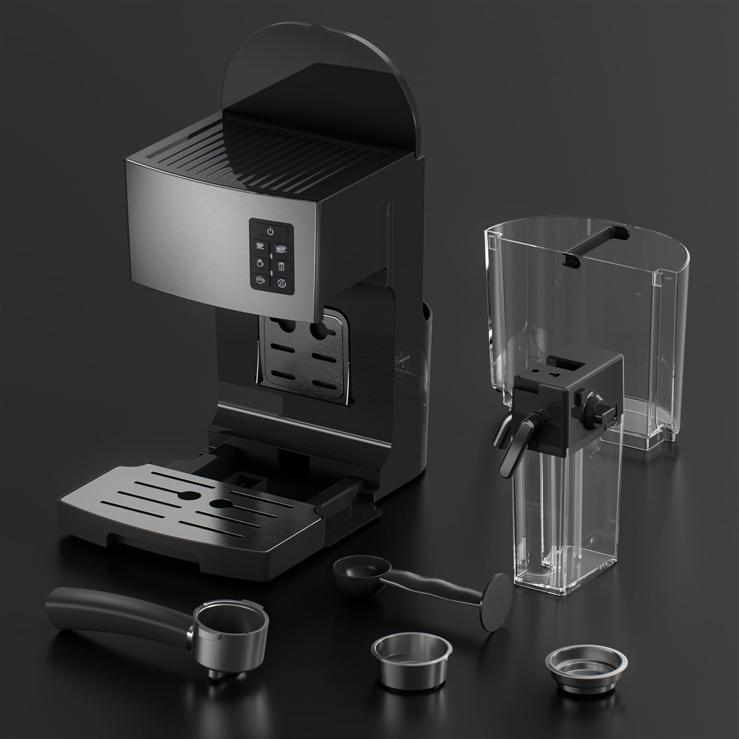 Espresso Machine 20 Bar - Espresso & Coffee Maker with Automatic Milk Frother, Cappuccino Machine, Latte Maker for Home, office, 1250W