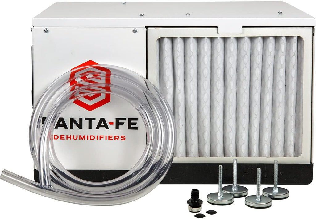 Santa Fe Oasis105 Pint Dehumidifier Water Removal for Basements, Crawl Spaces, Mold Moisture Prevention, 6yr Warranty