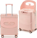 Apelila Ride On Suitcase with Built-In Seat 20 Inch Carry-On Luggage for Kids & Adults, TSA-Approved Underseat Spinner with 360° Wheels, Lightweight Suitcase for Airplane Travel