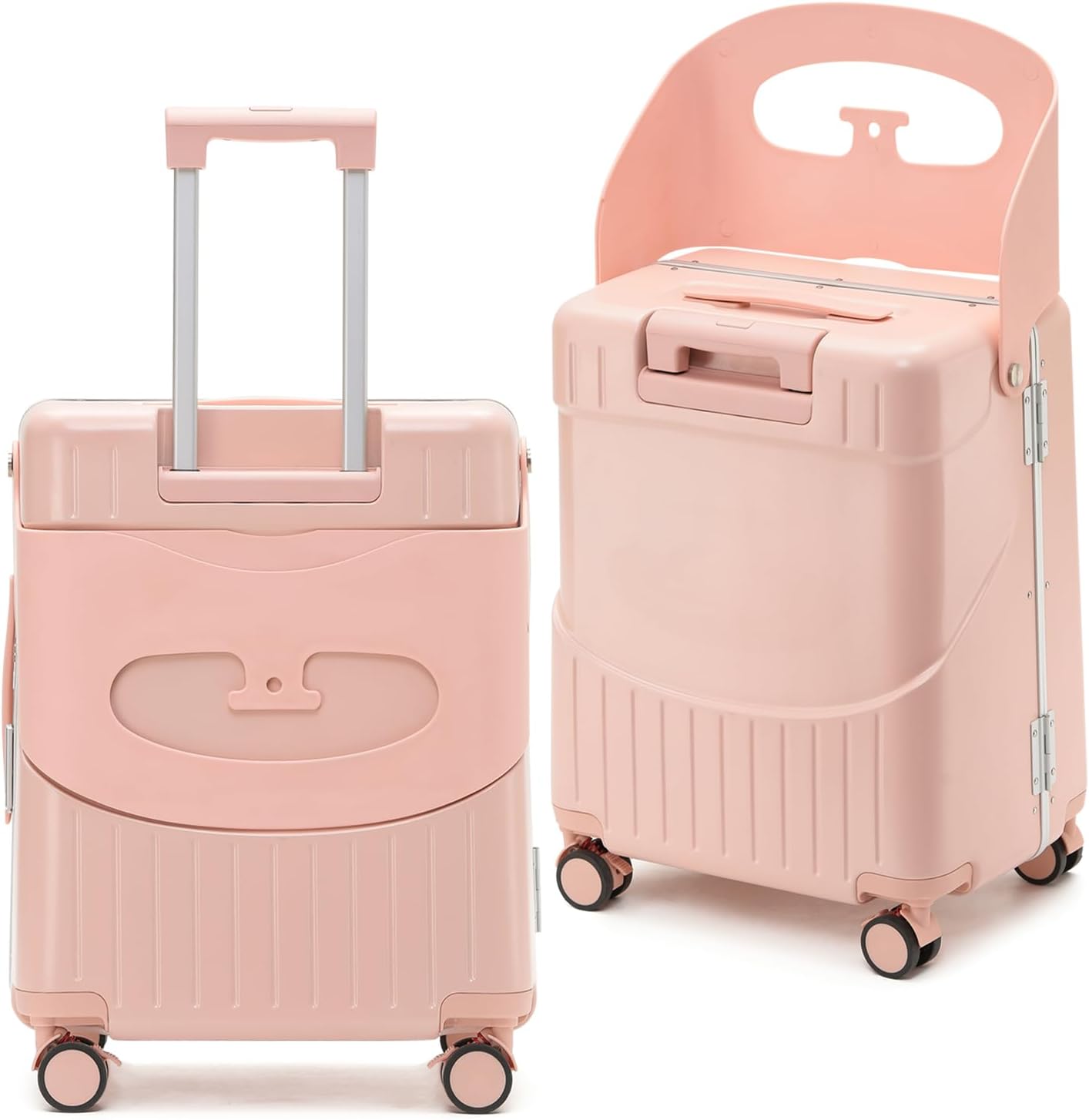 Apelila Ride On Suitcase with Built-In Seat 20 Inch Carry-On Luggage for Kids & Adults, TSA-Approved Underseat Spinner with 360° Wheels, Lightweight Suitcase for Airplane Travel