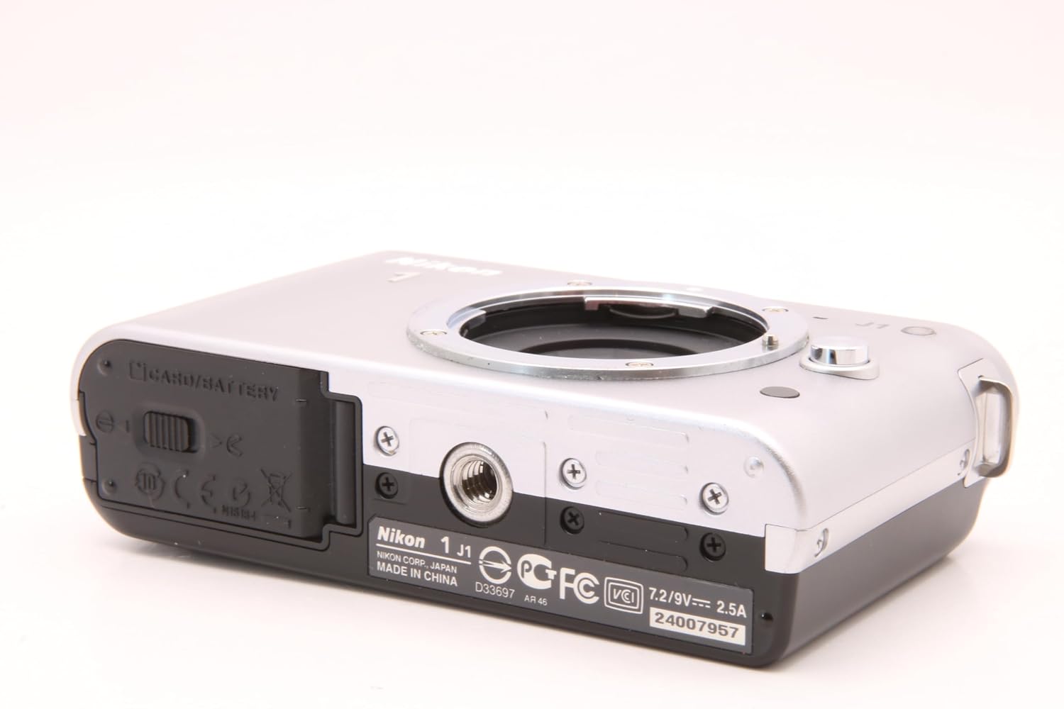Nikon 1 J1 10.1 MP HD Digital Camera Body Only (Silver)