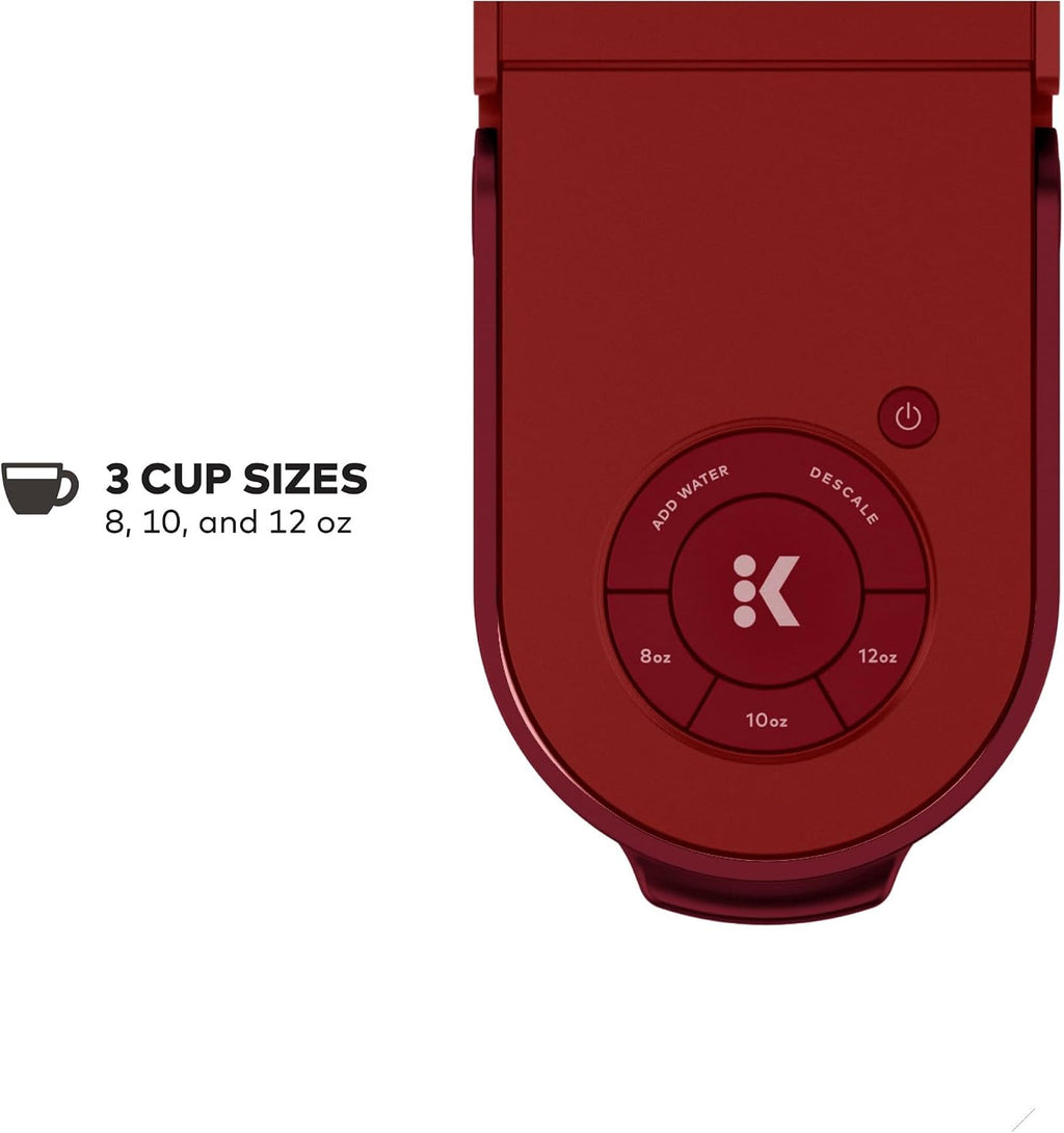 Keurig K- Slim Single Serve K-Cup Pod Coffee Maker, with 3 Brew Sizes, Multistream Technology, 46oz Removable Reservoir, Scarlet Red