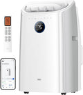 DREO Portable Air Conditioner 515S, 12000 BTU ASHRAE (8000 BTU DOE) Smart AC Unit for Bedroom with Drainage-free Cooling, Fan&Dehumidifier 3 in 1, APP/Voice/Remote, Quiet Standing AC for Room Indoors